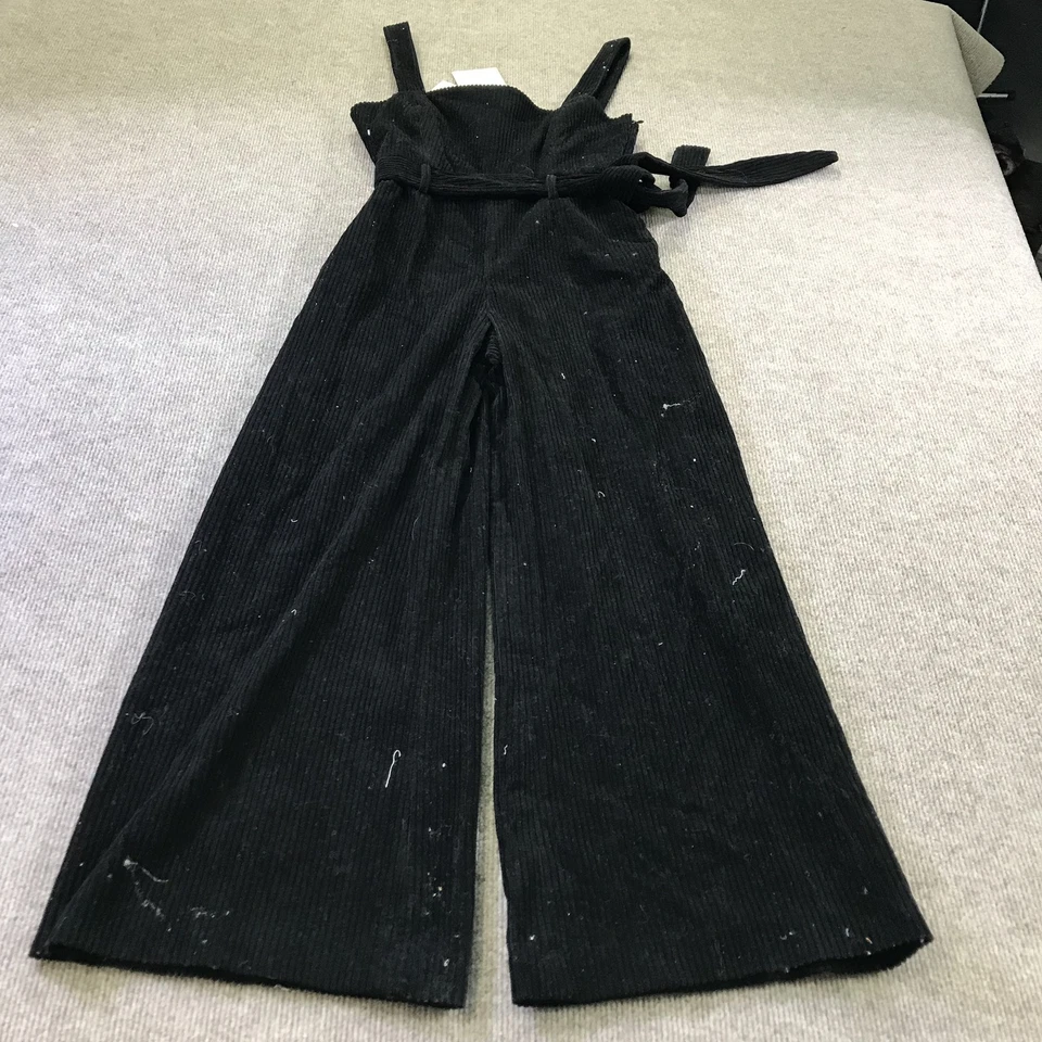 Mono Mara Hoffman Mujer Talla 0-10 Negro Idola Pana Pierna Ancha Cinturón Nuevo con Etiquetas Foto 2 de 4