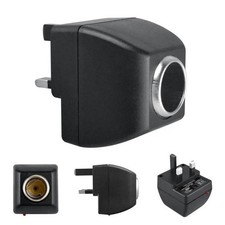 UK Plug Car Charger Lighter Socket 240V Mains Plug to 12V Car Charger Adapter