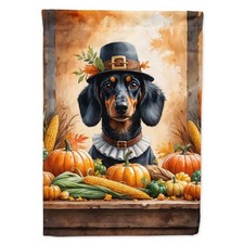 Carolines Treasures DAC8311GF 15.5 x 11.25 in. Dachshund Thanksgiving Garden ...