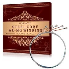 Violin Strings Set 4/4 Full Set Steel Core AlMg Winding Sound Accessories