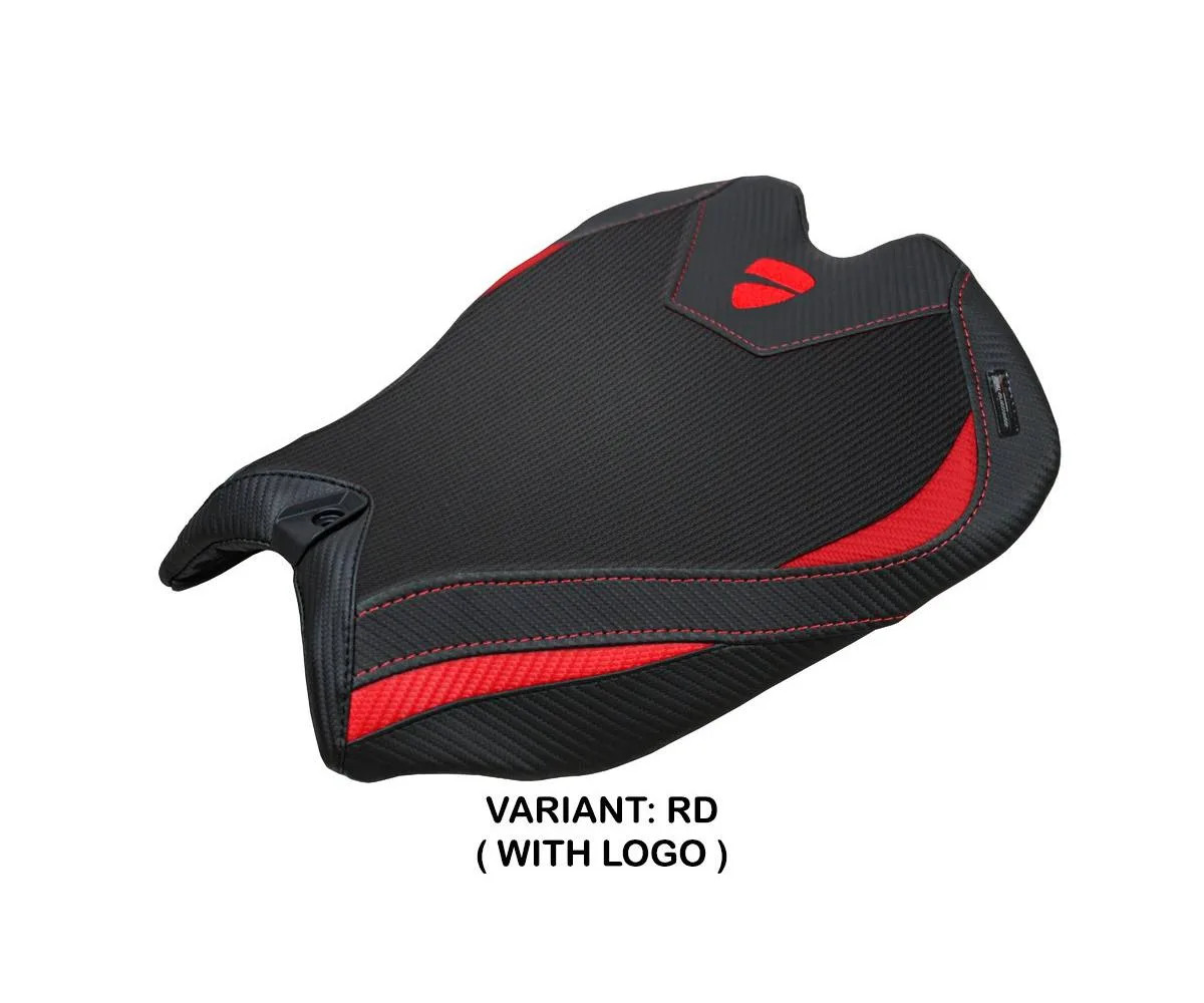 Seat cover Argenta Red RD + logo Tpz compatible DUCATI PANIGALE V4 2025 2026 1Rs