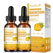 2000Mg Magnesium GlycinateLiquid Drops, Calm Stress Relief Muscle Heart Health