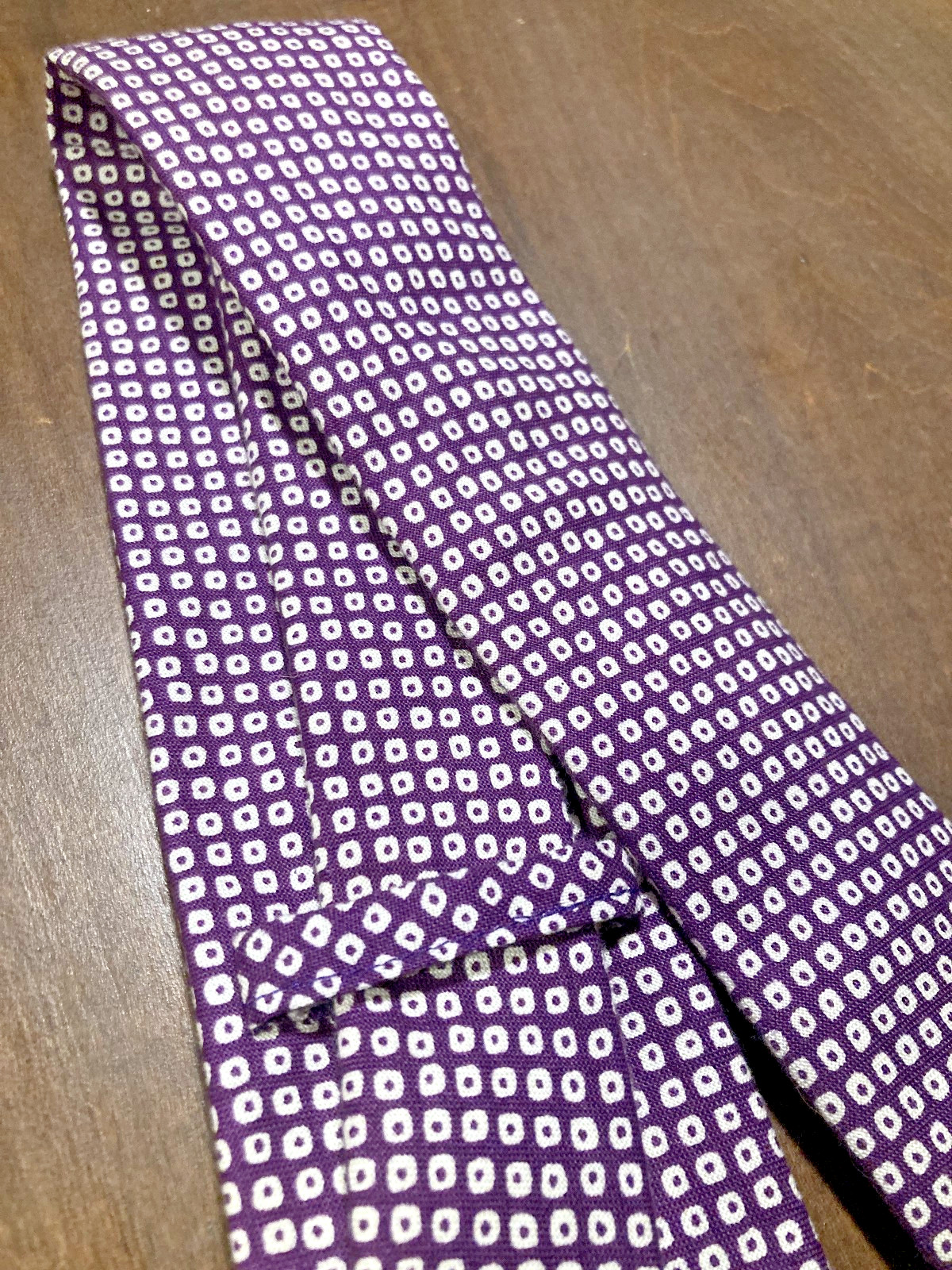purple square + dot pattern handmade soft cotton … - image 5
