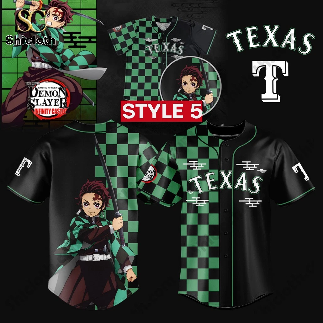 Rangers x demon Baseball Jersey Choose Style