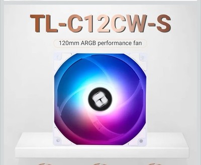 Thermalright TL-C12CW-S X5 CPU Fan,White Cooling Fan, PC Fan with 1550RPM Speed,