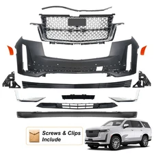 Front Bumper Cover Grille Assembly Kit For 2021-2024 Cadillac Escalade Luxury