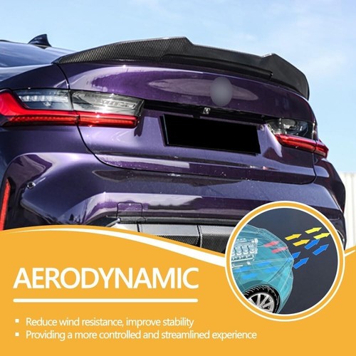 CS Style Carbon Fiber Rear Trunk Spoiler - BMW G80 M3 & G20 3 Series – Motivo Motoring
