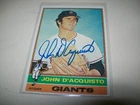1976 TOPPS JOHN D'ACQUISTO AUTOGRAPH SIGNED AUTO #628 SAN FRANCISCO GIANTS