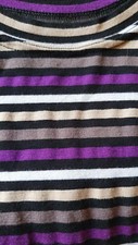 Damenshirt 38, geringelt, Joachim Bosse, Acryl/Viskose/Elasthan