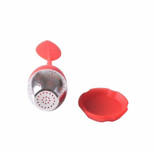 Silikon Blatt Teeei Edelstahl Teesieb Kräuter Gewürz Filter Diffusor - Bild 15 von 35