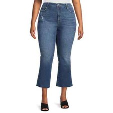 TERRA  SKY - PLUS SIZE: 20W - High Rise Cropped Bootcut Jeans W/27" Inseam- NEW