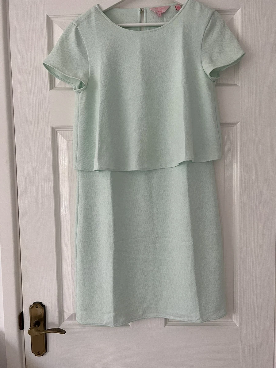 Ted Baker dress Mint Green Shift Dress Size 1 Excellent Condition