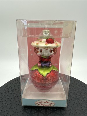 Vintage 2005 Strawberry Shortcake Fraisinette Glass Ornament Collectible 6in NEW