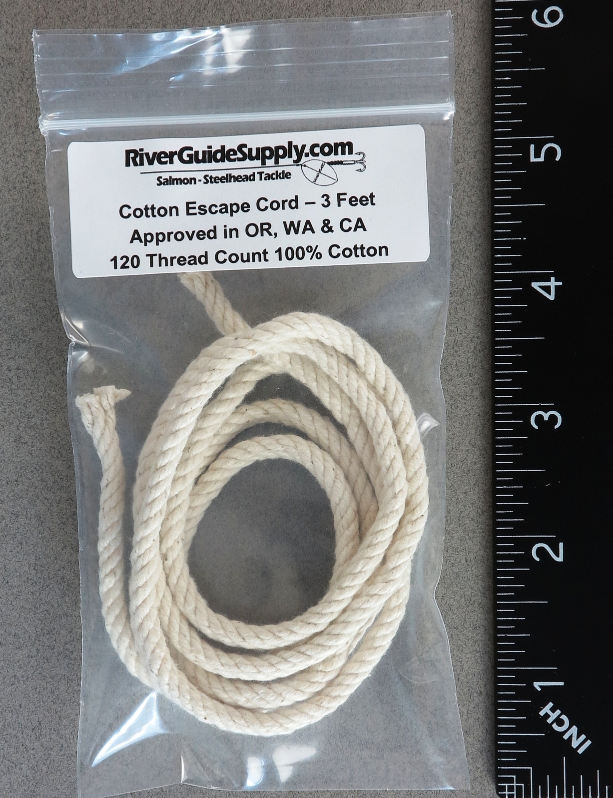 Crab Pot Escape Cord 100 Cotton 120 Thread Count 3' Rot Cord Crab Trap