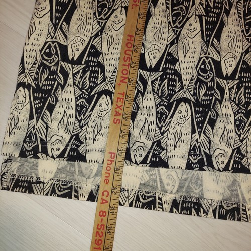 Aop All Over Print Shirt Size XL ? No Tag Black White Fish Pullover Collar - Picture 9 of 14