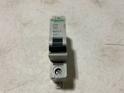1x Schneider Electric C60 Multi 9 Circuit Breaker 6A 60V 1-Pole NOS