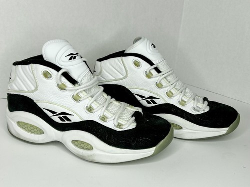 New Reebok Question Mid Concord Black/White Iverson M48511 Shoes Mens 12 - 第 3/5 張圖片