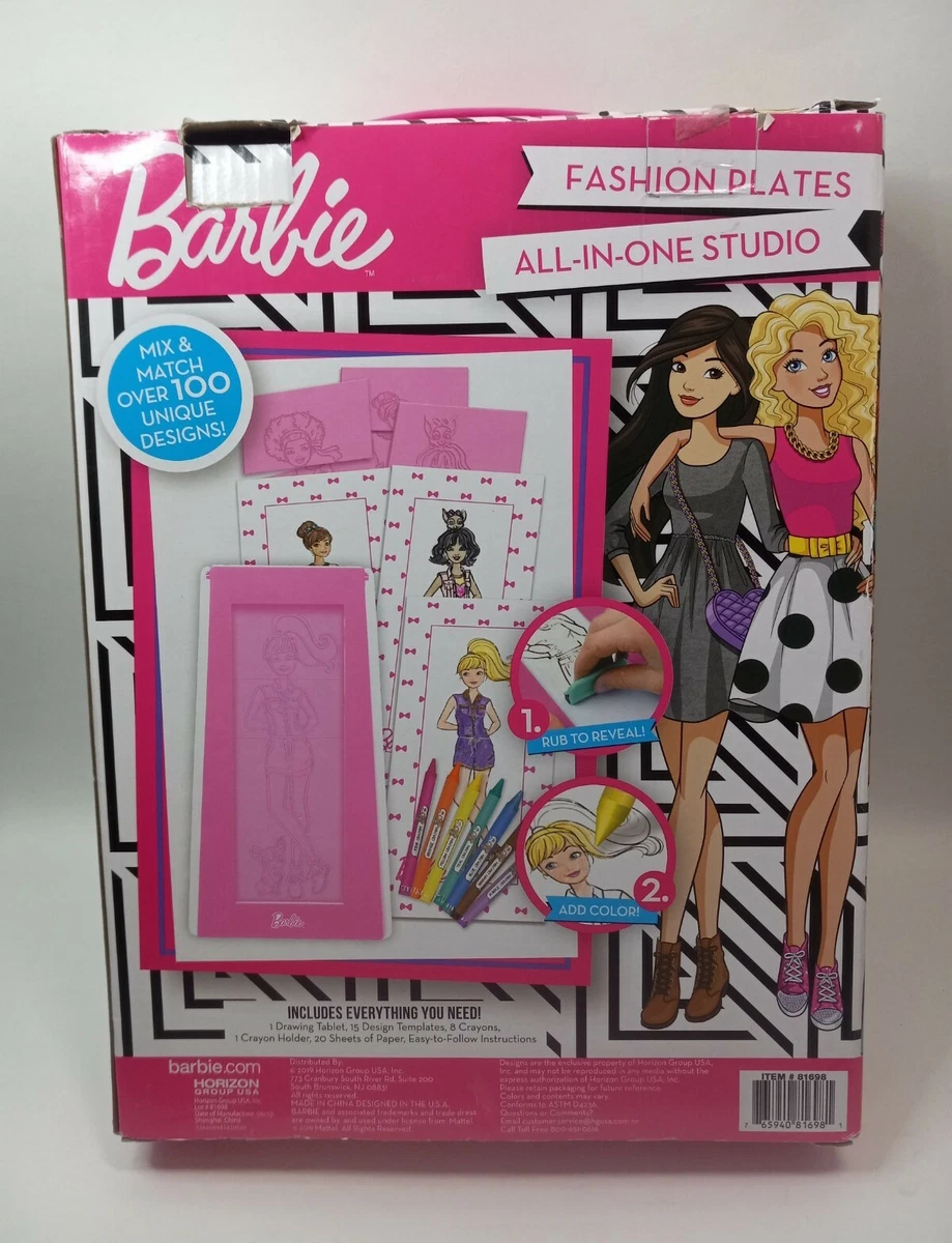 90s Barbie Rub N Color Fashion Plate Activity Set, Vintage Barbie Kids  Craft Fashion Maker Set