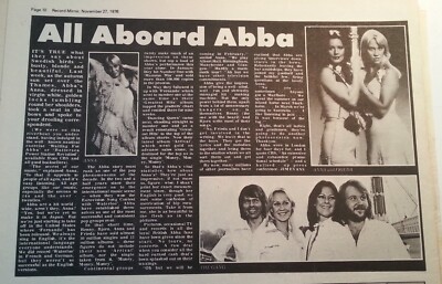 ABBA 'all aboard ABBA' 1976 ARTIKEL / Clipping