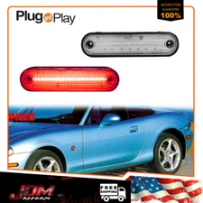 Fit Mazda Miata MX-5 1990-2005 Red LED Side Marker Lights Rear Clear Lens 2PCS