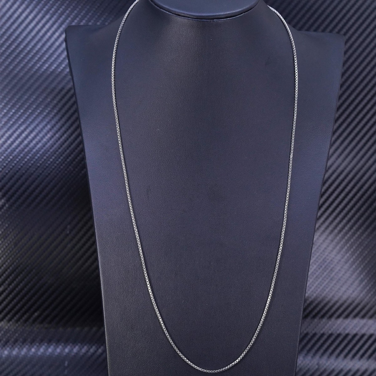 24” 1.6mm, vintage Italy sterling silver 925 box chain