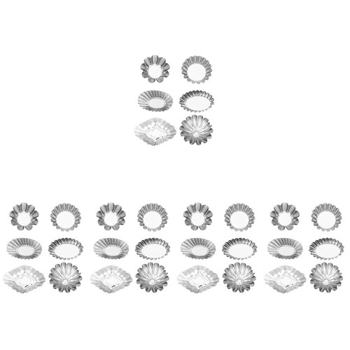 5 Count Edelstahl -Chrysanthemenform Tortenschalenform Eierkuchen - 第 8/12 張圖片