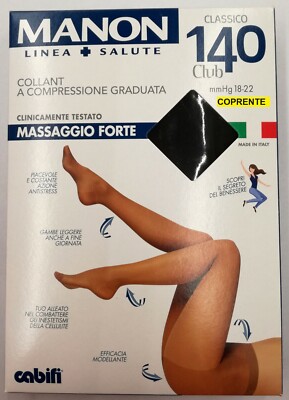 COLLANT COMPRESSIONE GRADUATA -140 DEN NERO COPRENTE-CALZE