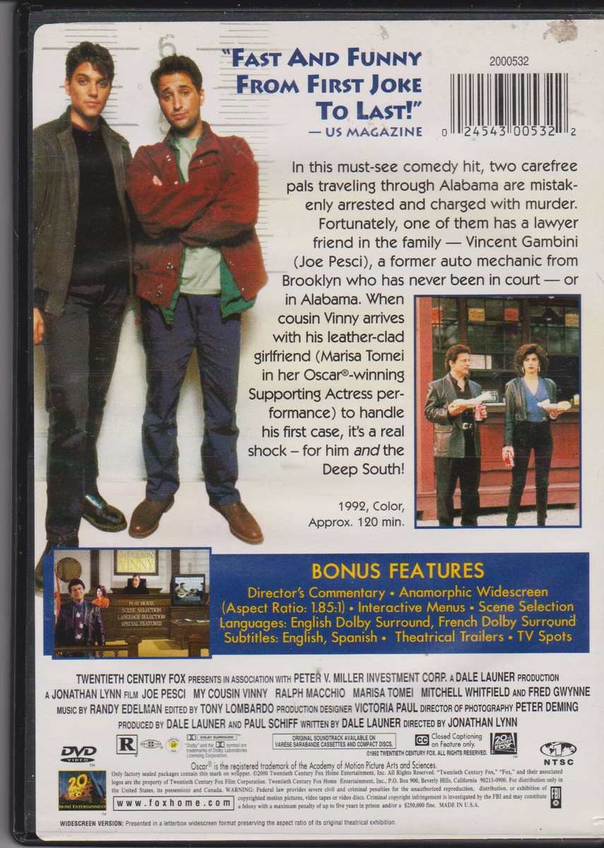 MY COUSIN VINNY DVD COLLECTOR'S EDITION JOE PESCI MARISA