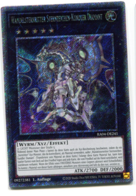Yu-Gi-Oh! Wandelsternritter Sternzeichen Kundler Diamant Platinum Secret RA04