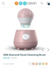 TAO Clean Ona Diamond Orbital Facial Brush & Cleansing Station Dual Speed Mauve