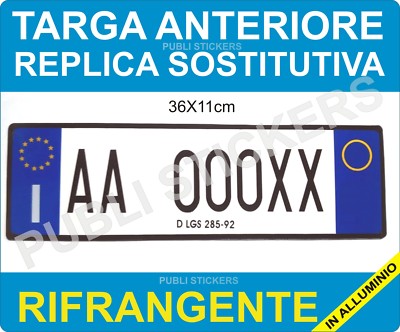 Targa auto modello Targa auto modello