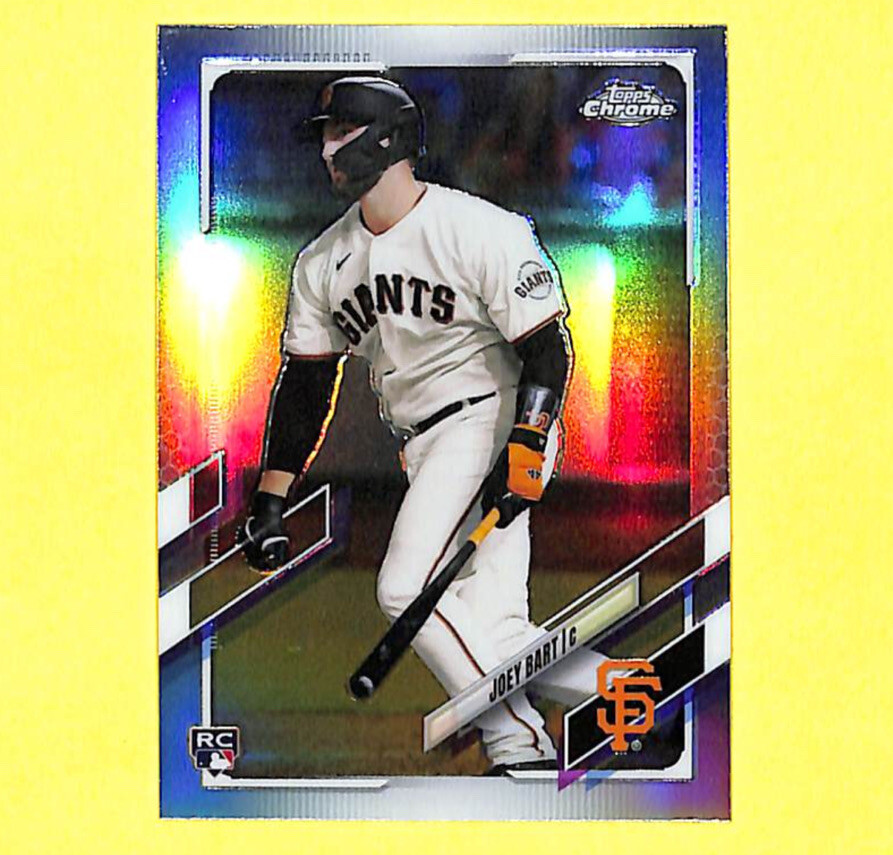 2021 Topps Chrome #109 Joey Bart SP Image Variation Refractor Rookie Card Giants