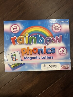 Junior Learning Rainbow Phonics Magnetic Letters, 85 Pieces 2 Ways To Play NEW!