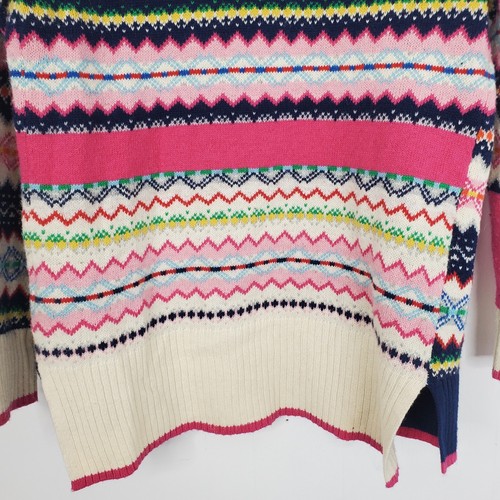 Gap Kids Cardigan Colorful Fair Isle Knit Winter Print Holiday Youth Girls L - Picture 10 of 11