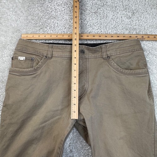 KUHL Pants Mens 40x32 Brown Flat Front Chino Vintage Patina Dye Rebel Cargo - Picture 13 of 14