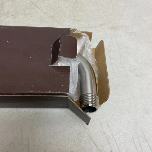 Signature Hardware 12" Wall-Mount Rainfall Shower Arm Brushed Nickel - Picture 3 of 6