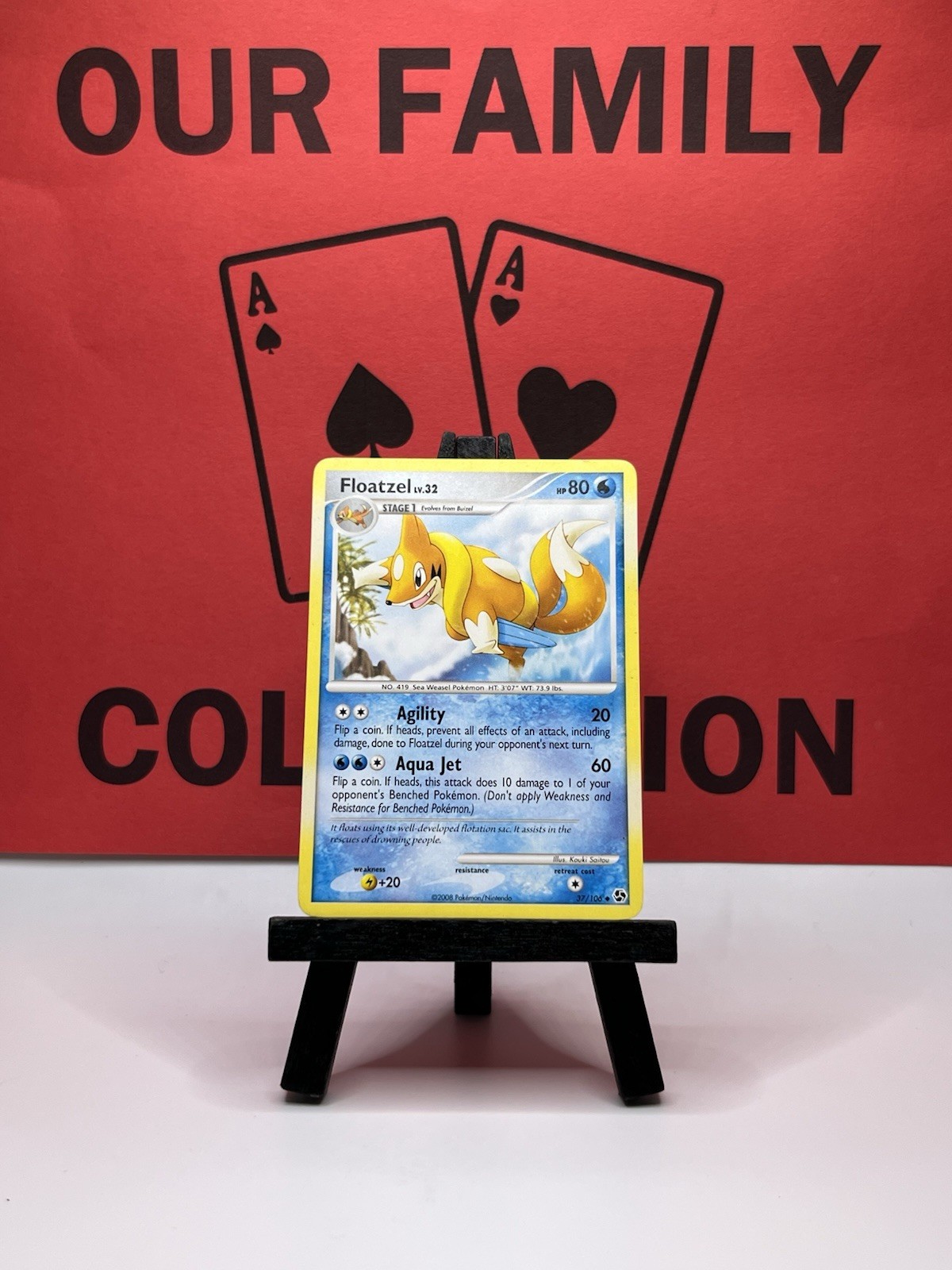 Floatzel 37/106 Regular Uncommon Great Encounters 2008 Pokemon Card