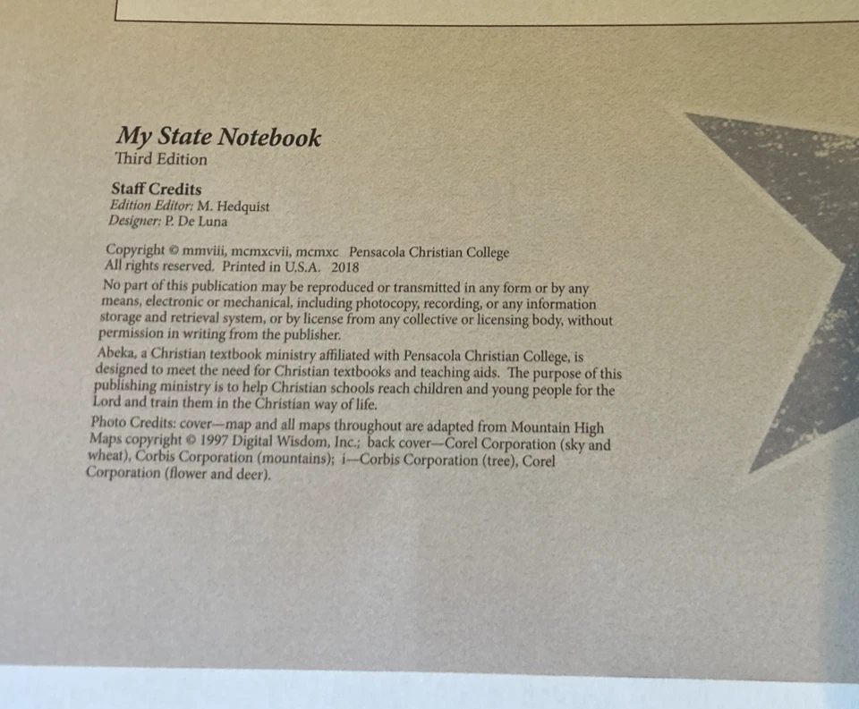 Abeka My State Notebook 4th Grade 4 Third Edition Learning #32740901 Foto 2 de 4