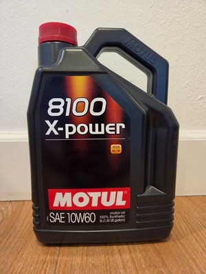 Motul 8100 X-Power 10W60 100% Synthetic Engine Oil 5 Liter (106144)