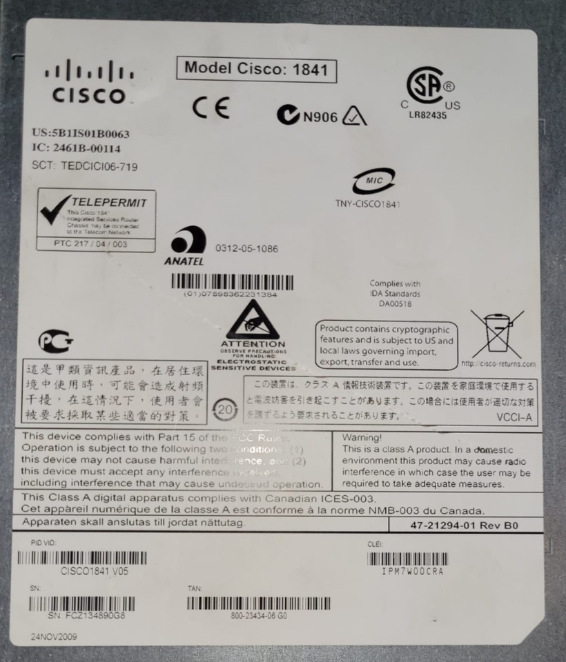Cisco 1841 1800 series router CCNA, CCNP, CCIE | eBay UK