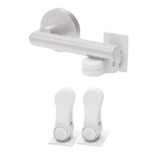 Inaya Child Proof Door Lever Lock, Baby Proofing 2 Count Pack of 1 , White