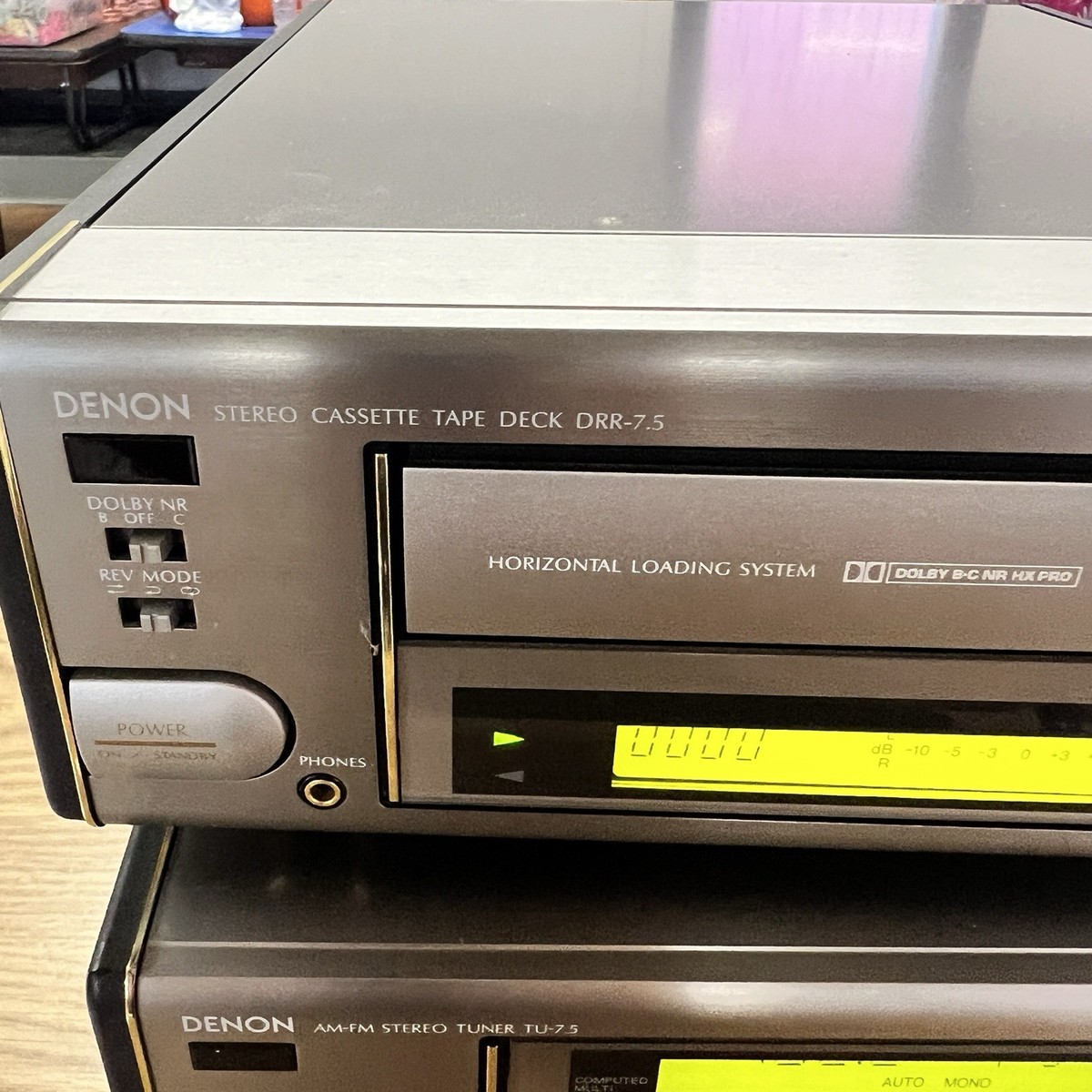 DENON DRR-7.5 Silver Cassette Deck & TU-7.5 Tuner (FOR PARTS PMA