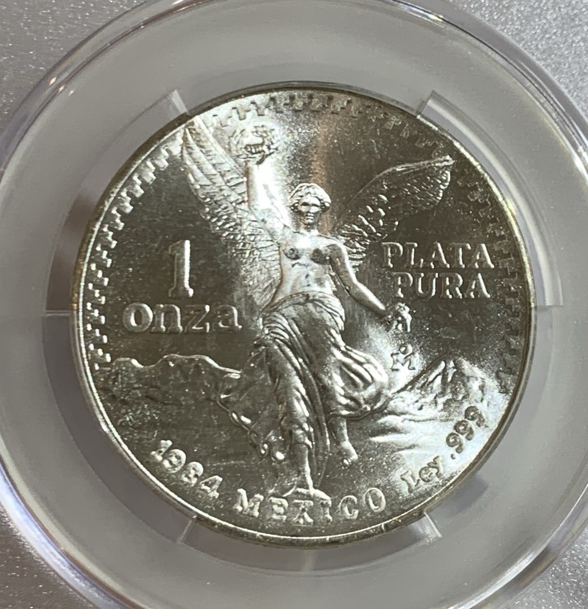 1984年　メキシコ　リベルタード　NGC MS66 高鑑定　1オンス　銀貨 1984年 メキシコ リベルタード NGC MS66 高鑑定 1オンス 銀貨