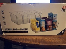 Plastic Pantry Organization and Storage Bins with Removable Dividers – Perfect K