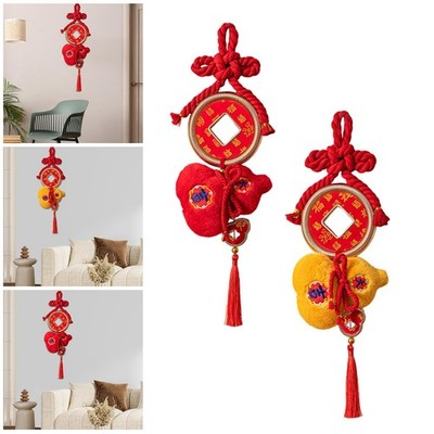 Chinesisches Neujahr Dekoration mit Quasten Türschild klassische Elemente Plüsch Kürbis