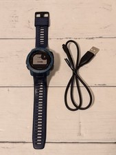 GARMIN INSTINCT TIDE Smartwatch Blue/Black, Used, Minor Scratches, Fully Functi