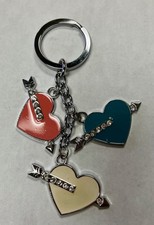 Stainless Steel Fashion Key Chain Keychain - bling Hearts