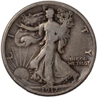 1917-D Reverse MM Walking Liberty Half Dollar 50c Fine FN F+