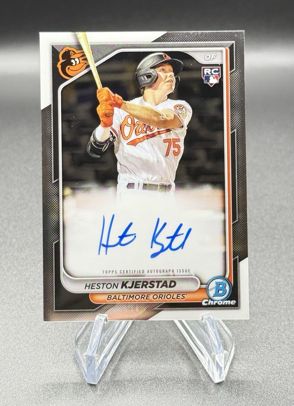 2024 Heston Kjerstad Bowman Chrome #CRA-HK Rookie Auto Baltimore Orioles