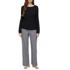GAP Women's Flannel Pajama Set Black Checkers Thermal Tee Shirt sizes M,L,XL NEW